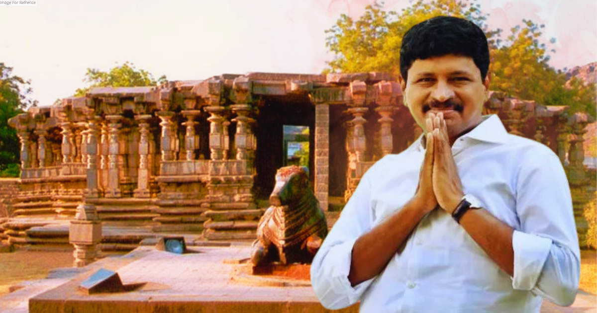 TRS MP Joginipally Santosh announces Rs 1 cr annual fund for development of Thousand Pillar Temple